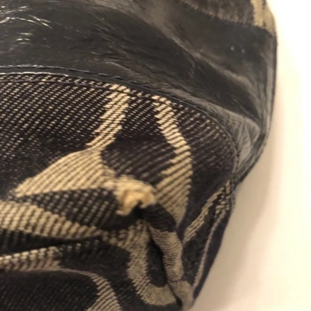Coach 12546 signature legacy stripe denim tote bag